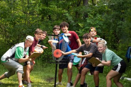 group photo playing disc golf