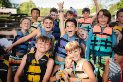 Group of young campers