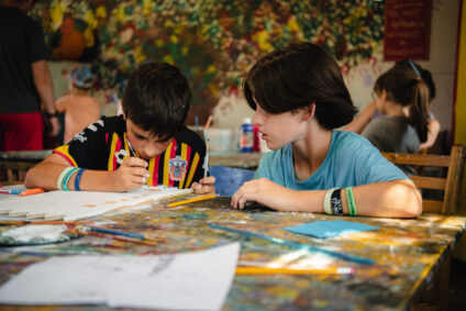 campers writing letters