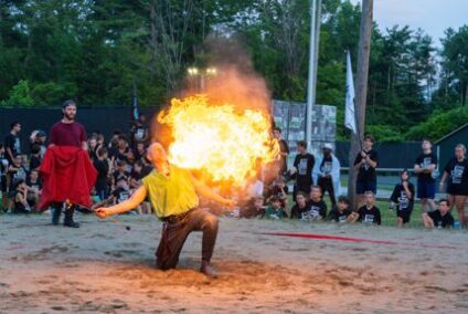 Green and white kick-off