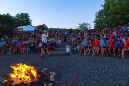 Evening huddle by the campfire