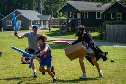 Campers playing Quidditch for Harry Potter Day