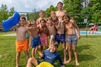 Campers at zoom flume