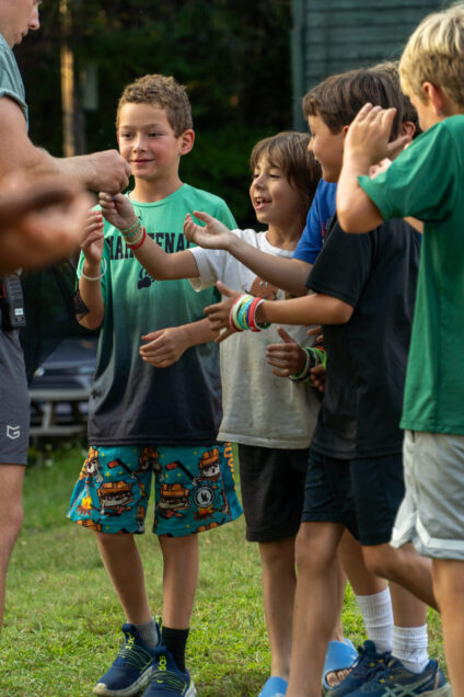 boys smiling and excited